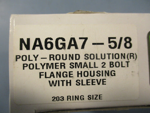 EDT NA6GA75/8 2Bolt Flange Housing Polymer 31/8" Length With Sleeve