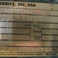Sew Eurodrive KAZ67AM184-102 Gear Reducer 15.19:1 Ratio 2-7/16" Shaft Dia NOS