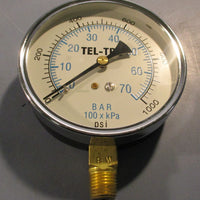TelTru 3550BC4L1F8FE Pressure Guage 1000 PSI 3 1/2 " Dial 1/4 NPT Lot of 10
