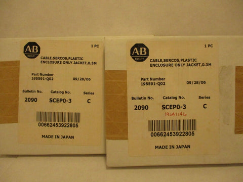 Allen-Bradley Fiber Optic Cable 195591-Q02 Ser. C NEW LOT OF TWO