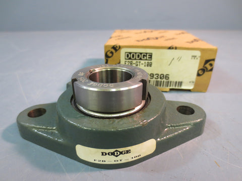 NIB Dodge F4BGT100 2 Bolt Flange Bearing 1” Bore