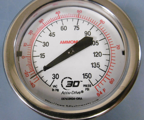 3D Instruments AccuDrive Pressure Gauge: 2510224B55DRA