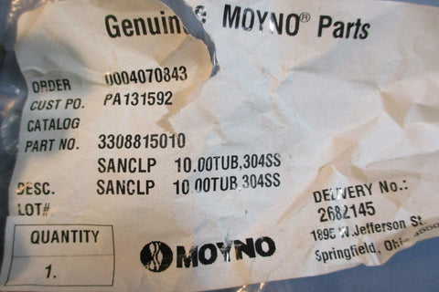 Genuine Moyno Parts 3308815010 Sanitary Tube Clamp 10,00TUB,304SS 10" ID
