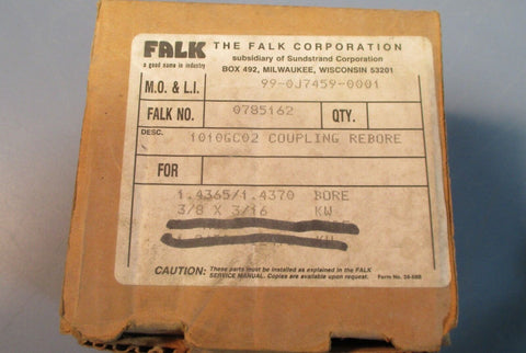 Falk 1010GC02 Coupling Rebore 1.4365, 785162 NOS