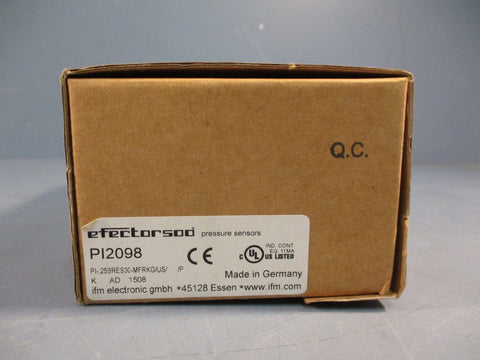 IFM Efector500 PI2098 Flush Pressure Sensor w/Display