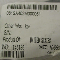 Numatics 081SA402M000061 Solenoid Valve 150 PSIG Max 24 VDC 26 A
