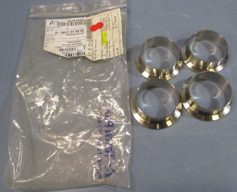 (Lot of 4) Tetra Pak 69611310210 Welding Ferrule 115/16"Bore 7/8"W 21/2"OD