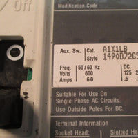 Westinghouse HMCP015E0C 15A Motor Circuit Protector Breaker w/ Aux Switch Used