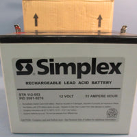 SIMPLEX 2081-9276 Model STR 112-053 12V 33.0 AH Rechargeable Battery