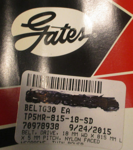 Gates TP5MR81518SD Timing Belt TP5MR81518SD 815mm L 5mm Pitch 18mm W