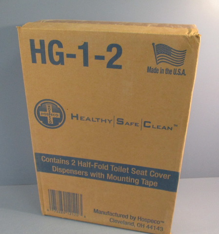 HOSPECO HG12 Health Gards HalfFold Toilet Seat Cover Dispenser  WHT(2/Box)