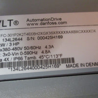 Danfoss VLT 134L2644 Variable Frequency Automation Drive 2.2 kW / 3 HP 380480 V