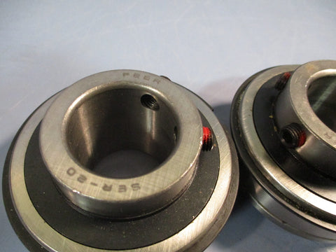 Lot of (2) PEER Insert Ball Bearing, Single Row SER20