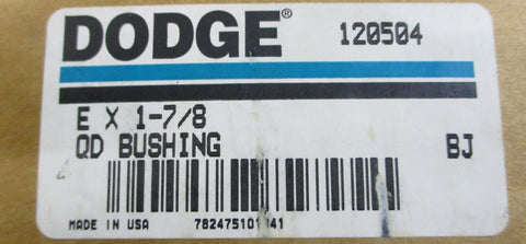 Dodge E X 1-7/8" QD Bushing 120504 NOS
