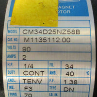 Leeson CM34D25NZ58B DC Gearmotor M1135112.00 15:1 90 V 1/5 HP 3/4" Shaft Dia