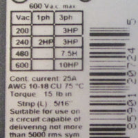 Telemecanique Square D LC2D12BDV Reversing Contactor 18385570 24VDC 600VAC 25A