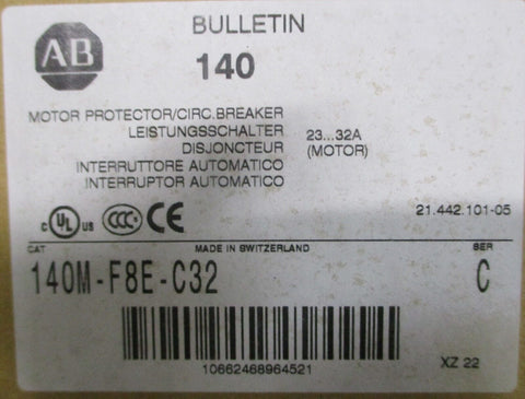 Allen Bradley 140M-F8E-C32 Ser C Motor Protector/Circuit Breaker 23-32A