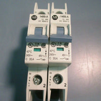 Allen Bradley Circuit Breaker 1489A1C350 AB5321 Series A 240V 35A 48V Lot of 2