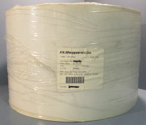 FN Sheppard F2W12AY10AO Conveyor Belt 10" W x 41' L w/ Plastic Spiral