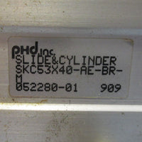 phd SKC53x40AEBRM Pneumatic Slide & Cylinder 15/8" Stroke Used