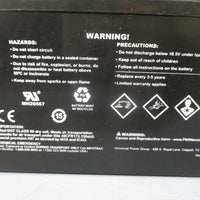 GRAINGER NonSpillable Sealed LeadAcid Battery 12V 7.5Ah 5EFG8
