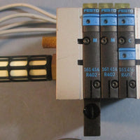 Festo CPV10VI Solenoid Valve Manifold 18200 w/ (2) 161414 and (1) 161416