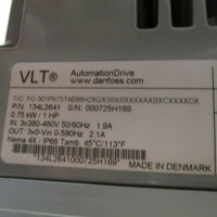 Danfoss VLT AutomationDrive FC301 134L2641 FC301PK75T4H2XGX3XXSXXXXAXBXCXXXXDX