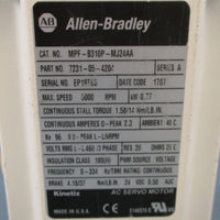 Allen Bradley 7231-05-4204 Servo Motor Ser A 0.77 kW MPF-B310P-MJ24AA NWOB