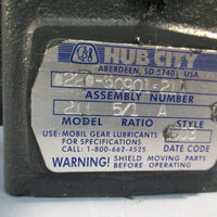 HUB CITY 0220-60901-211 RIGHT ANGLE GEAR REDUCER 5:1 RATIO MODEL 211