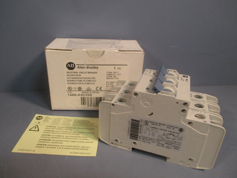 ALLEN BRADLEY INDUSTRIAL CIRCUIT BREAKER SER. A 1489A3C250