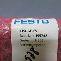 Festo CPXGEEV Interlinking Block Ser. H902 NEW