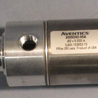 Aventics 2000D02-05A Round Line Air Cylinder 2" Bore 5" Stroke 250psig Max