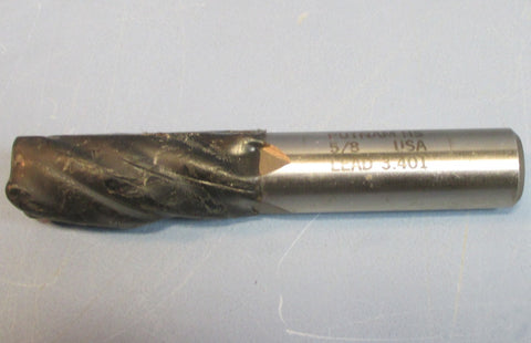 Putnam 5/8" HS Lead 3.401, 4 Flute Professionally CNC Resharpened End Mill