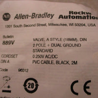 Allen Bradley 889V-RZ2DBE-2 Single End Cordset 4-Pin Female 250 V AC/DC 2 M Long
