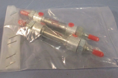 Lot of (2) Bimba Double-acting double-end rod pneumatic air cylinder 010.5-DXDE