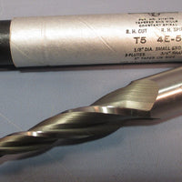 Weldon 5° Tapered End Mill: T54E5, 3/32"DIA, 3/4"SHK, HSS, 3FL, USA