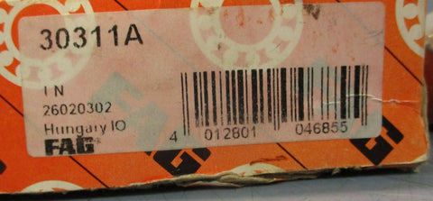 Fag 30311A Deep Groove Ball Bearing 55mm Bore 120mm OD 29mm W