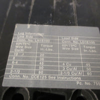 Siemens 100AMP Circuit Breaker Current Limiting 3 Pole CED63B100