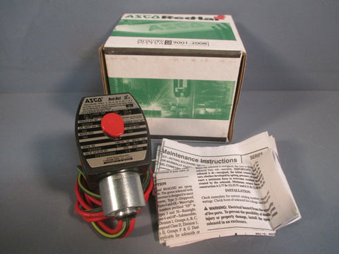 ASCO Red Hat 2Way Solenoid Valve Brass Body 115 VAC EF8262G002