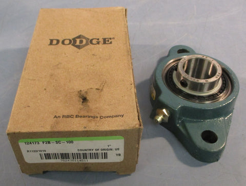 Dodge F2B-SC-100 2-Bolt Flange Mounted Bearing 124173 1" Bore