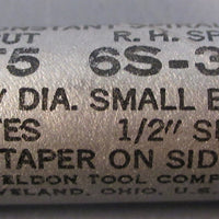 Lot of 2 Weldon 5° TaperedEndMill:Constant Spiral T5 6S3,3/16"DIA,1/2"SHK,3FL,U