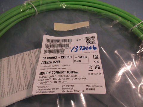 SIEMENS 6FX8002-2DC10-1AK0 Encoder Cable 9.0m Motion Connect 800Plus