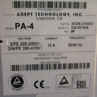 Adept Technology 30336-31000C Slot Power Chassis Power Supply Dual C Amp Module