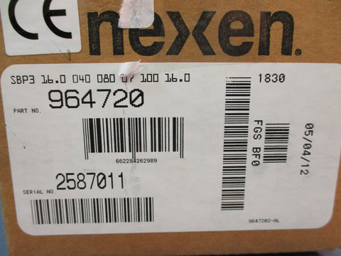 Nexen 964720 Pneumatic Servo Motor Brake Pmax 8 bar/120 PSI