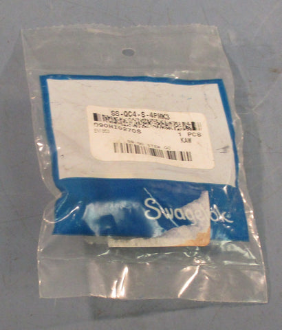 Swagelok SSQC4S4PMK3 Quick Connector 0.3 CV, 1/4 in Tube Fitting