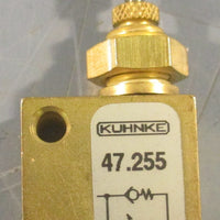 Kuhnke 47.255 OneWay Flow Restrictor 0432 Brass Opens At 7 PSI Lot of 3