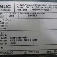Fanuc A20B-3300-0392 PC 4-AXIS CONTROL CARD
