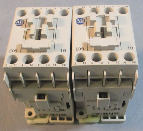 Allen Bradley 100-C09D10 Ser A Overload Relay 600VAC 25A 100-C09*10  (Lot of 2)