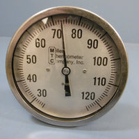 Miller Company Inc 1848251 0125 F Thermometer 9" Lg Stem 5" Dial