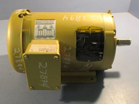 Baldor Reliance EM3554T Electric Motor 1.5 HP 1760 RPM 3 PH 145T 7/8" Shaft Dia